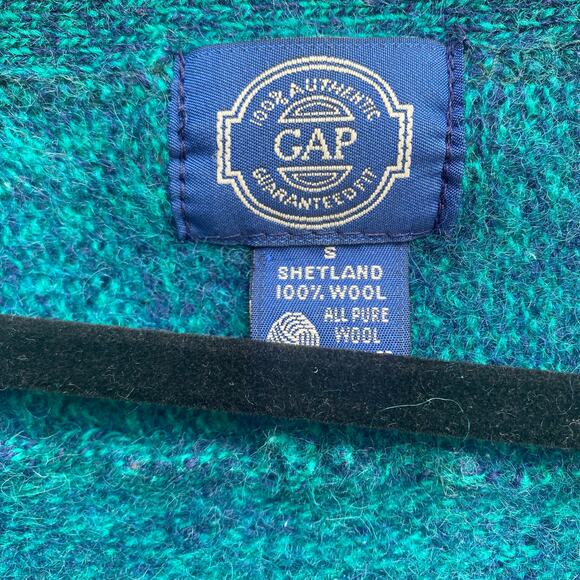 Gap 100% wool vintage blue V-neck cardigan sweater - Picture 5 of 5